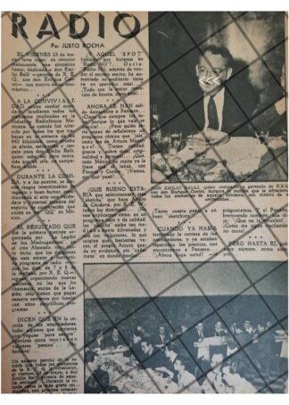 AFICHE RETRO. EMILIO BALLI Y MAS NOTAS DE XEQ RADIO 1947