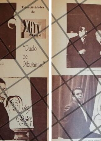AFICHE RETRO GARCIA CABRAL, RAFAEL FREYRE Y MAS EN XHTV 1953
