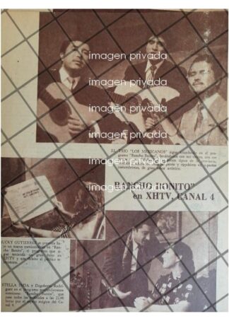 AFICHE RETRO TELEVISORA XHTV PROGRAMA RANCHO BONITO 53