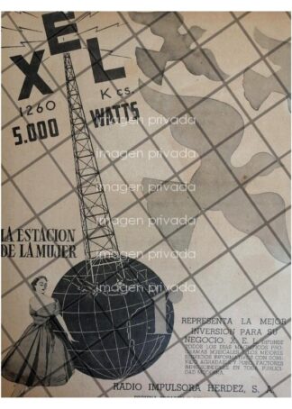 PUBLICIDAD RETRO RADIO DIFUSORA XEL 1952 SUS INICIOS