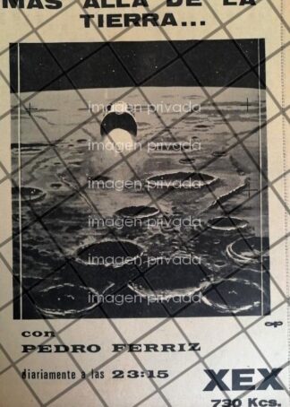 AFICHE RETRO PEDRO FERRIZ Y LA MISION APOLO X. 1969