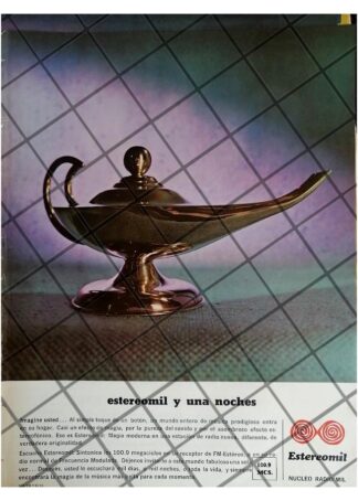 AFICHE RETRO EMISORA DE RADIO NUCLEO RADIO MIL 1967