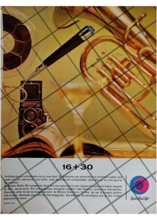 AFICHE RETRO EMISORA DE RADIO NUCLEO RADIO MIL 1966