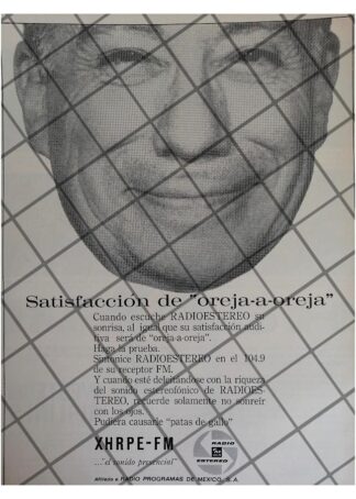 AFICHE RETRO EMISORA DE RADIO XHRPE-FM 1967