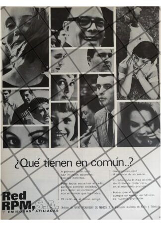 AFICHE RETRO EMISORAS RADIO PROGRAMAS DE MEXICO 1968 /7
