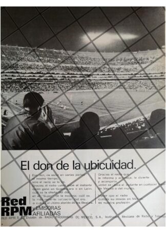 AFICHE RETRO RADIO PROGRAMAS DE MEXICO 1968