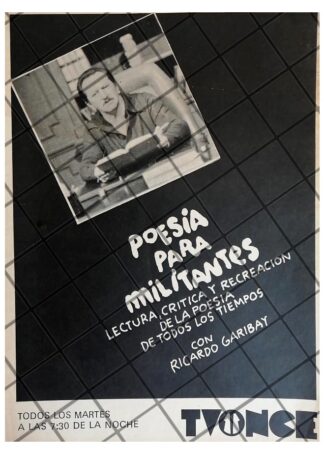 AFICHE RETRO TELEVISORA TVONCE Y RICARDO GARIBAY 1979