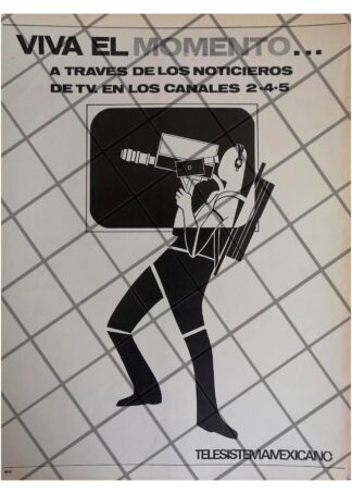 AFICHE RETRO TELEVISORA. TELESISTEMA MEXICANO 1969 36