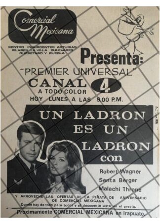 PUBLICIDAD RETRO PELICULA. UN LADRON ES UN LADRON 1969