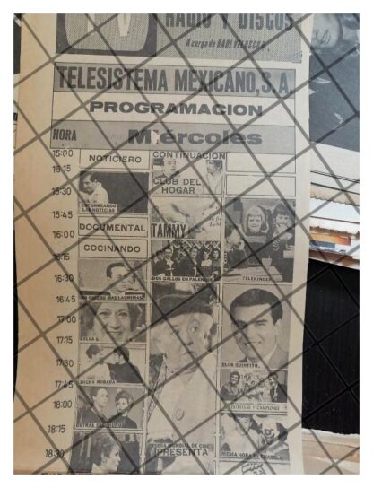 PUBLICIDAD RETRO TELESISTEMA MEXICANO 1969 MENU 33 - Image 3