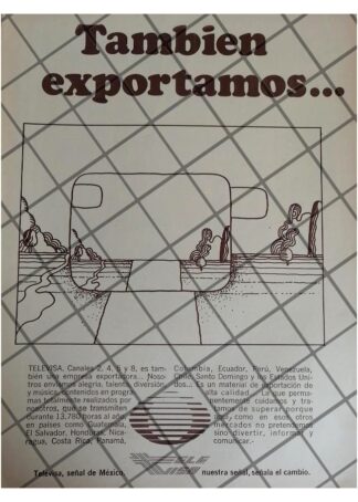 PUBLICIDAD ANTIGUA TELEVISORA. TELEVISA 1973 /31