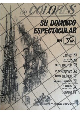 PUBLICIDAD ANTIGUA TELESISTEMA MEXICANO PROGRAMAS 1969 29