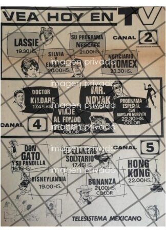 PUBLICIDAD RETRO. TELEVISA Y SU PROGRAMACION 1968