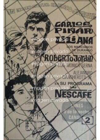 PUBLICIDAD RETRO TELEVISA. PROGRAMA NESCAFE 1969