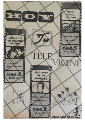 PUBLICIDAD RETRO TELESISTEMA MEXICANO 1969 TELEVICINE
