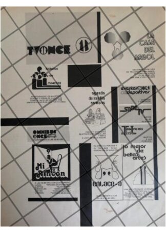 PUBLICIDAD RETRO TELEVISORA TV ONCE PROGRAMACION 1980