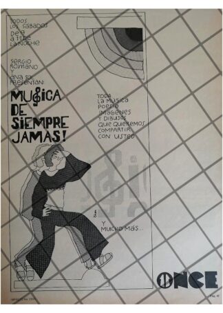 PUBLICIDAD RETRO TELEVISORA TV ONCE. 1979 SERGIO ROMANO 2