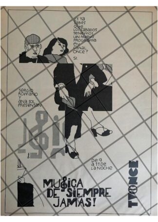 PUBLICIDAD RETRO TELEVISORA TV ONCE. 1979 SERGIO ROMANO