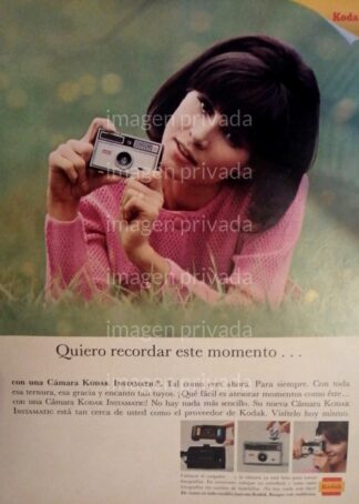 CARTEL PUBLICITARIO RETRO CAMARA KODAK INSTAMATIC 1969 237