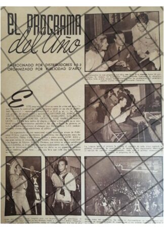 AFICHE RETRO PROGRAMA XEW JORGE NEGRETE Y CANTINFLAS