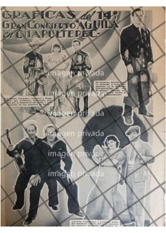 AFICHE RETRO GRAN CONCIERTO AGUILA CHAPULTEPEC 1935