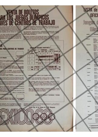 CARTEL DE PUBLICIDAD RETRO JUEGOS OLIMPICOS 1968