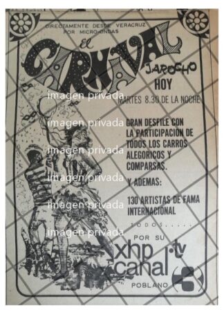 AFICHE RETRO DEL CARNAVAL DE VERACRUZ 1969