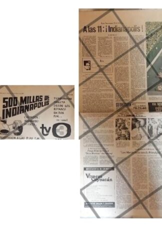 AFICHE RETRO 500 MILLAS DE INDIANAPOLIS 1969