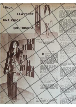 AFICHE ANTIGUO. INICIOS DE LA ACTRIZ LINDA LAWRENCE 70s