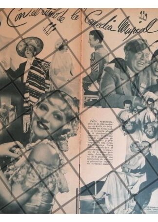 AFICHE ANTIGUO. ACTORES COMEDIANTES DE 1937 HOLLYWOOD