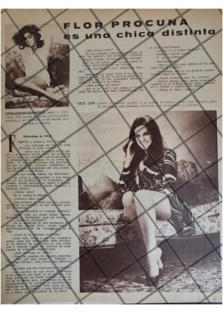 AFICHE ANTIGUO INICIOS DE LA ACTRIZ FLOR PROCUNA 1970s