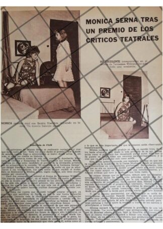 AFICHE ANTIGUO INICIOS DE LA ACTRIZ MONICA SERNA 1960s