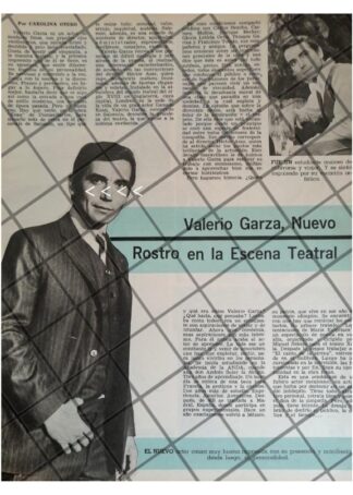 AFICHE ANTIGUO EL ACTOR VALERIO GARZA Y SUS INICIOS 1969
