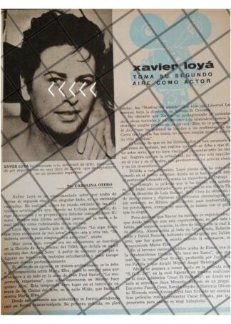 AFICHE ANTIGUO EL ACTOR XAVIER LOYA SUS INICIOS 1969