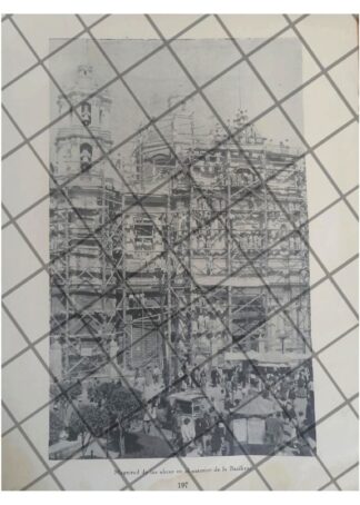 GRABADO ANTIGUO 1938 OBRAS EN BASILICA DE GUADALUPE