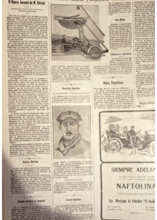 AFICHE RETRO INVENTO DE LOUIS BLERIOT 1912