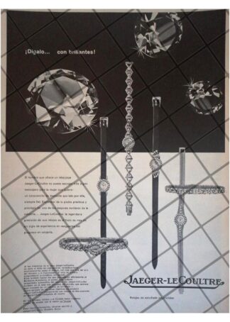 CARTEL RETRO 1957 RELOJES JAEGER LECOULTRE 1958 /RARO