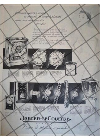 CARTEL RETRO RELOJES JAEGER LECOULTRE 1958 /RARO