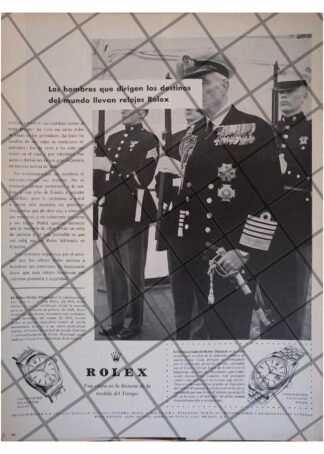 CARTEL RETRO RELOJES ROLEX Y EL REY EDUARDO VIII 1960