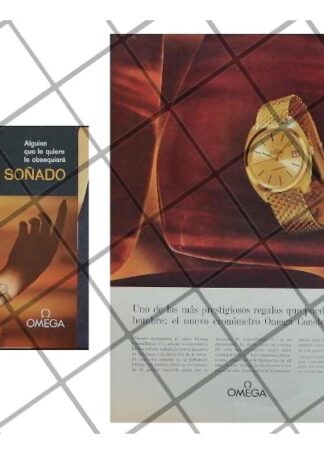 CARTEL RETRO RELOJES OMEGA SEAMASTER Y FOLLETO 1964