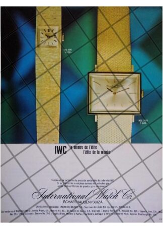 CARTEL PUBLICITARIO RETRO RELOJES INTERNATIONAL WATCH 67 /2