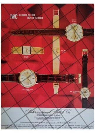 CARTEL PUBLICITARIO RETRO RELOJES INTERNATIONAL WATCH 67