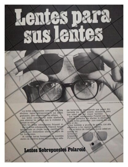 2 CARTELES PUBLICITARIOS RETRO. GAFAS POLAROID 1969 - Image 3