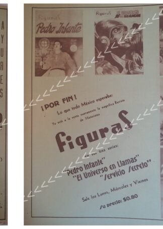 CARTEL PUBLICITARIO RETRO LANZAN REVISTA PEDRO INFANTE /N11