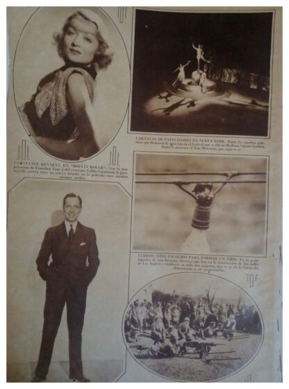 COLECCION DE 80 HOJAS DE PRENSA ANTIGUA AÑOS 30s PARA DECORACION ET - Image 2