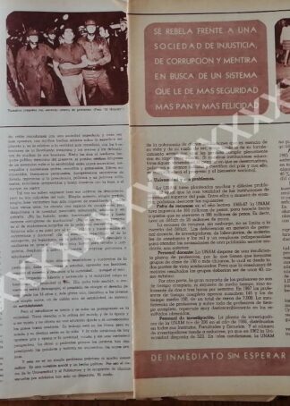 CARTEL ANTIGUO. CONFLICTO ESTUDIANTIL AGOSTO 1968