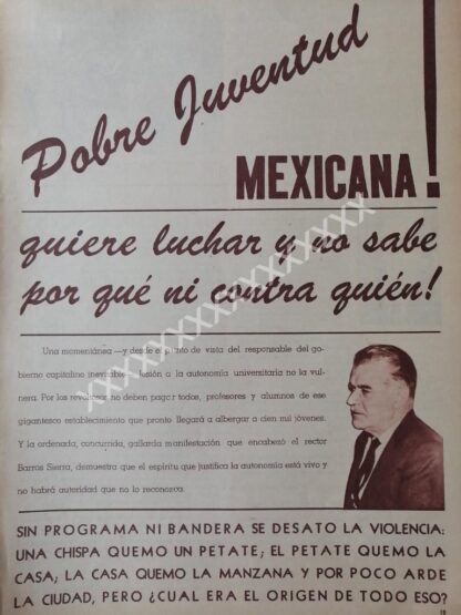 CARTEL ANTIGUO. CONFLICTO ESTUDIANTIL AGOSTO 1968 - Image 4