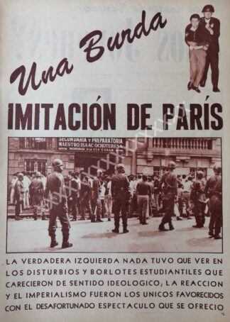 CARTEL ANTIGUO. CONFLICTO ESTUDIANTIL 1968 ISAAC OCHOTERENA