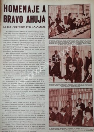 CARTEL ANTIGUO. HOMENAJE A VICTOR BRAVO AHUJA 1968