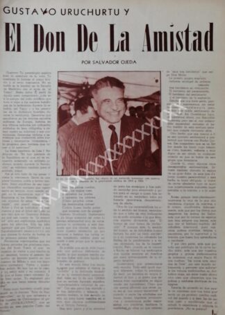 CARTEL ANTIGUO. HOMENAJE A GUSTAVO URUCHURTU 1968